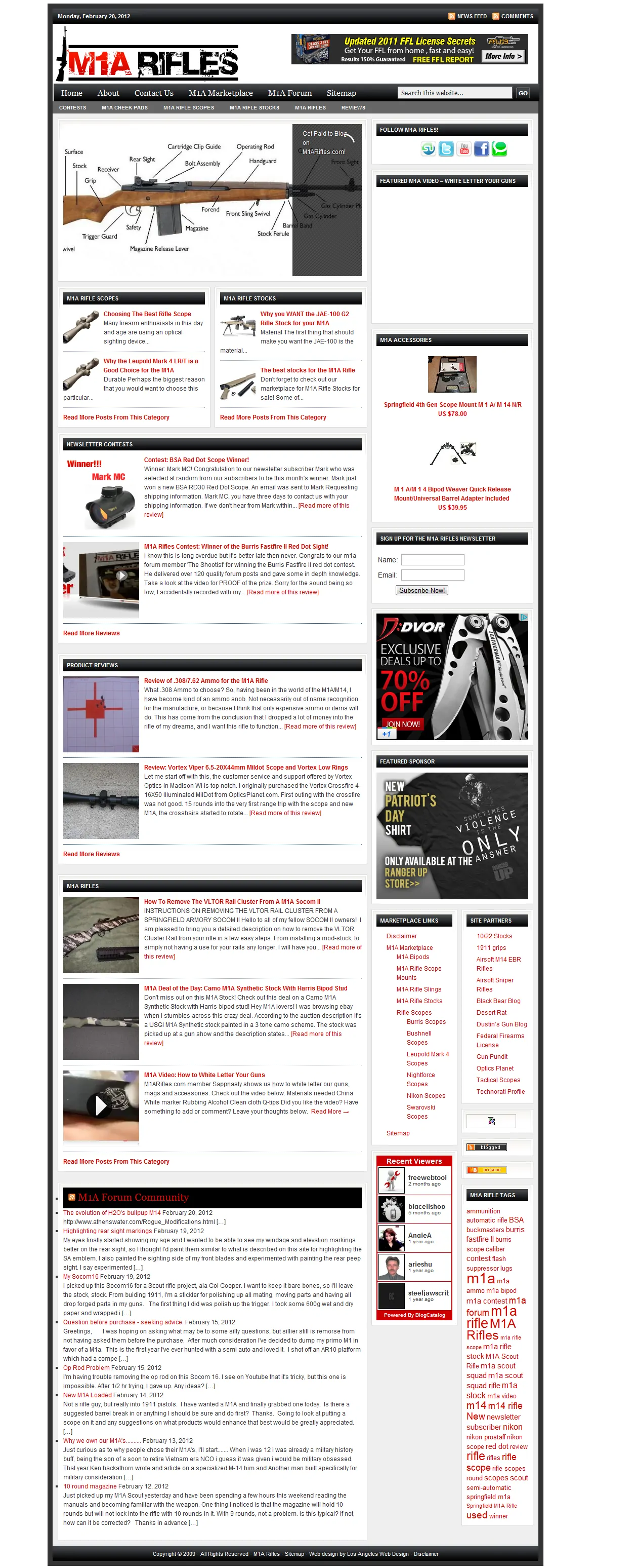 M1a Rifles web design